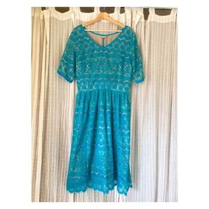 EShakti Floral embellished cotton knit midi dress